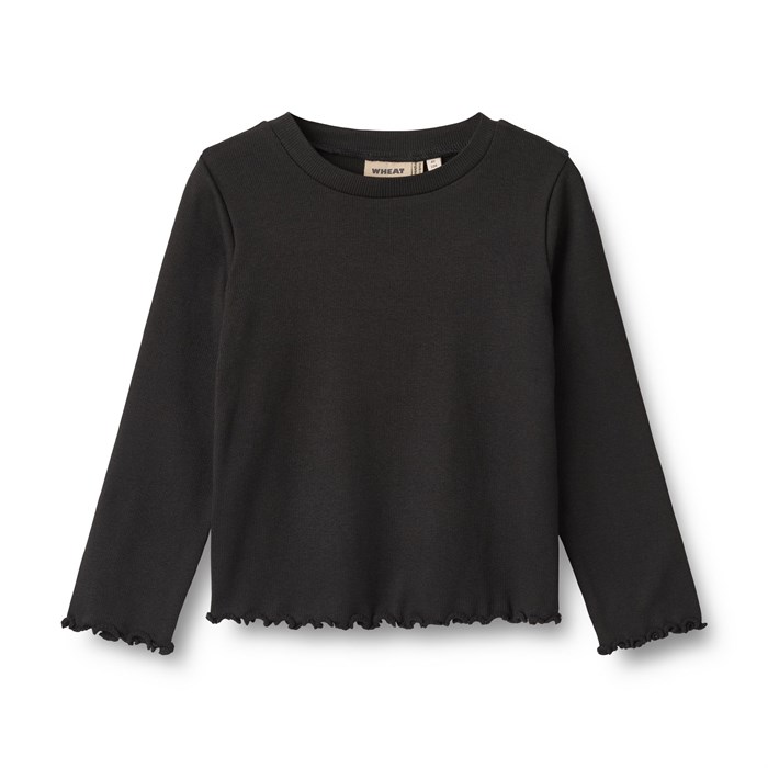 Wheat Rib T-Shirt Else LS - Black