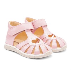 Angulus hjerte sandal med velcro - Rosa/Rosa Glitter