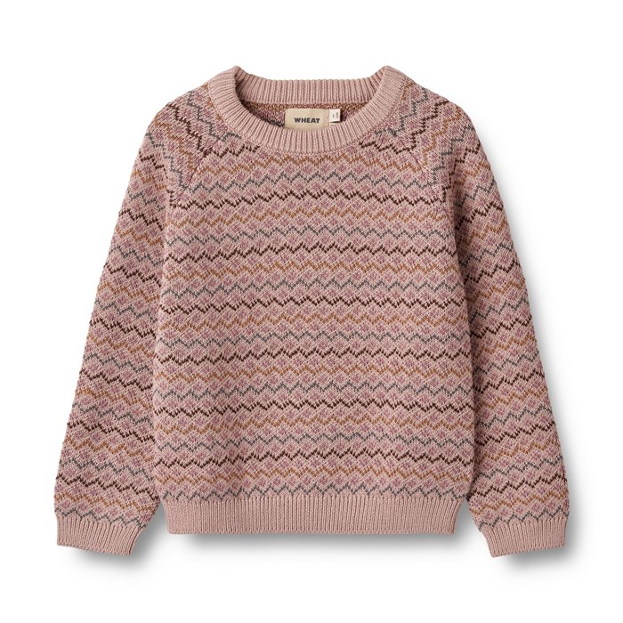 Wheat knit pullover Nanna - Dry rose