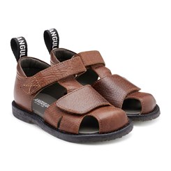 Angulus sandal med justerbar velcro - Cognac