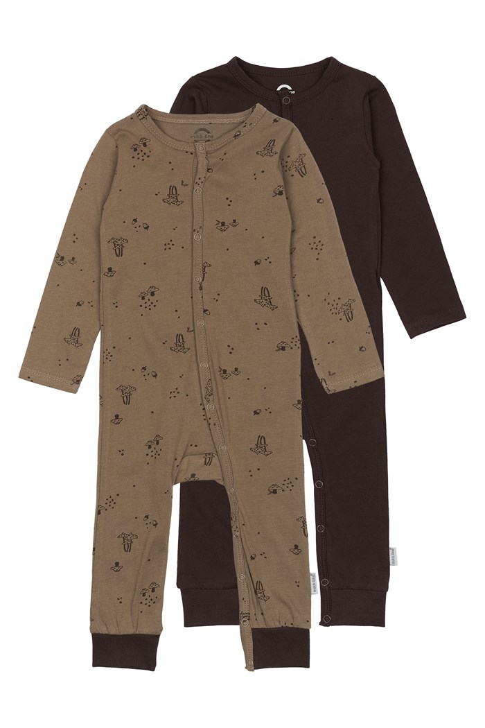 Mikk-Line 2-pak nightsuit - Chocolate chip