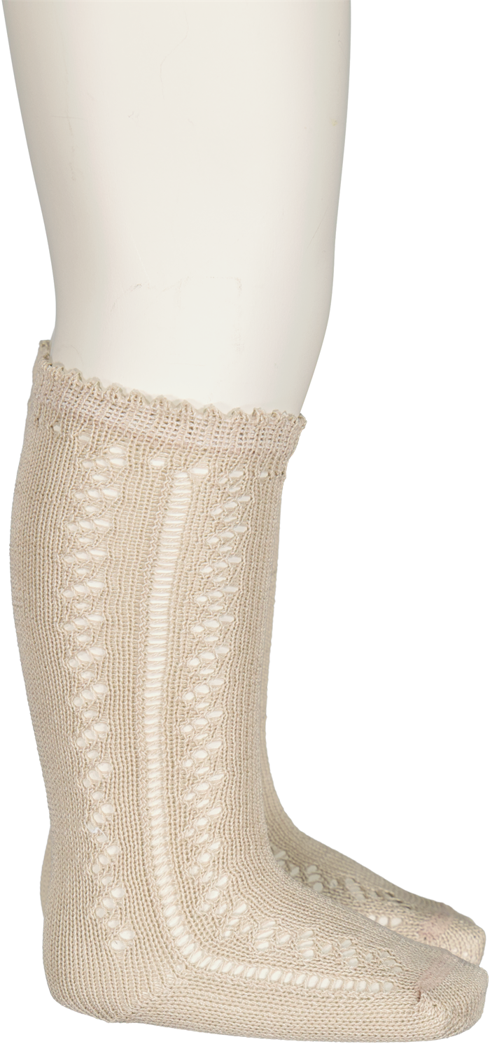 MarMar Knee Socks Pointelle - Warm Pearl