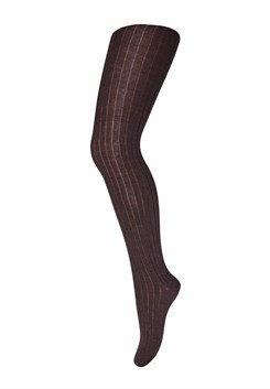 MP superwash uld - Rib tights - Dark Brown