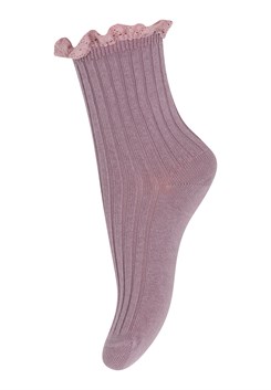 MP Julia socks w/lace - Lilac Shadow