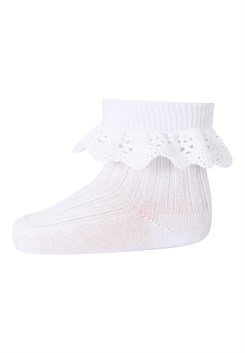 MP Lisa socks w/lace - White