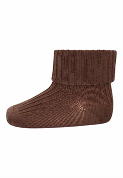 MP Wool Rib Turn Down sock - Root Beer