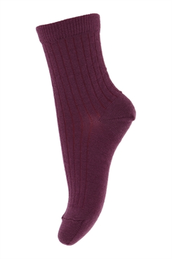 MP Wool Rib socks - Grape Wine