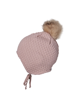 MP Chunky Oslo Baby hat w/Fake fur - French Rose