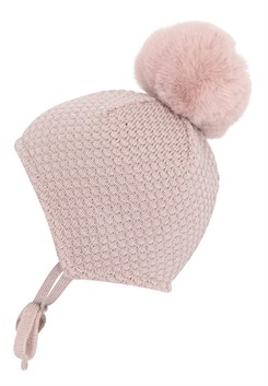 MP Chunky Oslo Baby hat w/Fake fur - French Rose