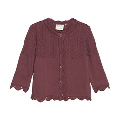 Minymo Cardigan LS knit - Roan Rouge