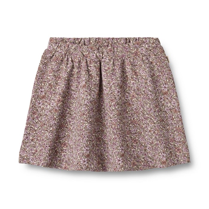 Wheat skirt Manuella - Lilac flowers