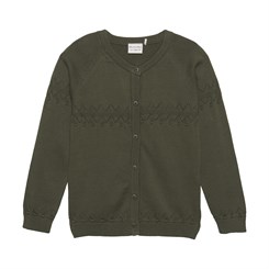 Minymo Cardigan LS knit - Olive Night