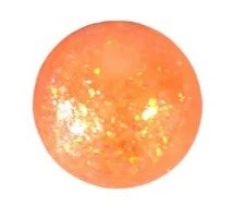 Hoppebold med lys og glimmer - Orange