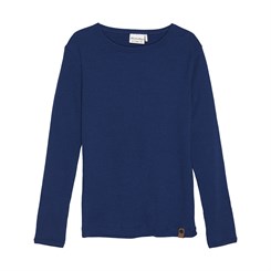 Minymo T-shirt rib LS - Dark Blue