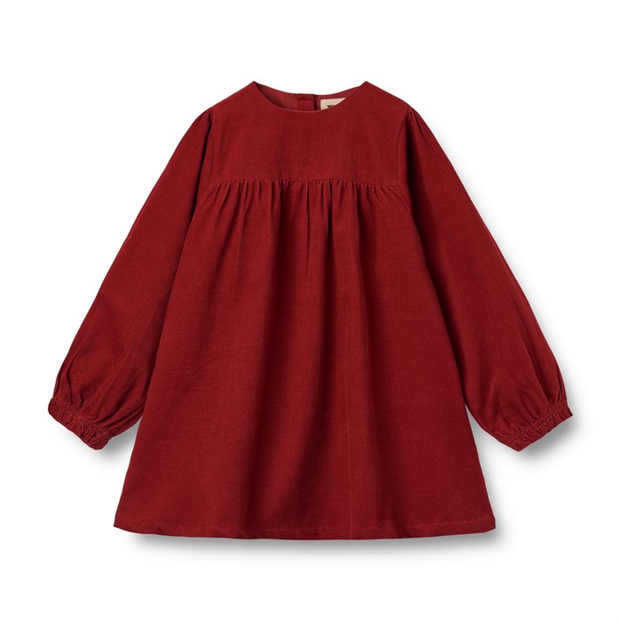 Wheat dress L/S Elvira - Cherry red