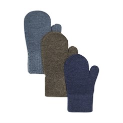 Minymo magic mittens knit 3-pack - Parisian Night