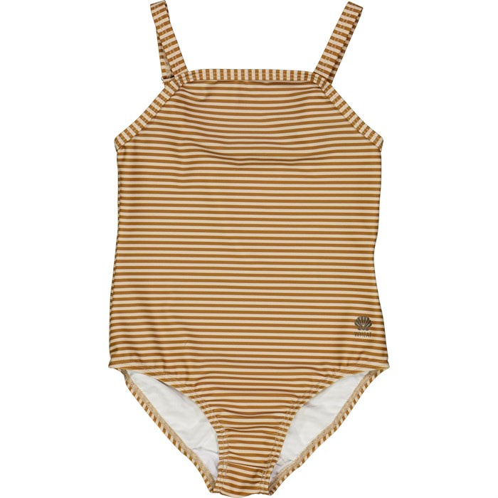Wheat swimsuit Manon - Golden green stripe
