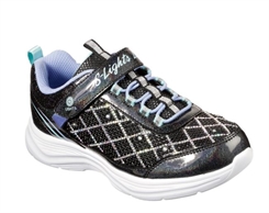 Skechers S-Lights glimmer Kicks - Sophisticated Shine - Black light Blue (blinke sneakers)