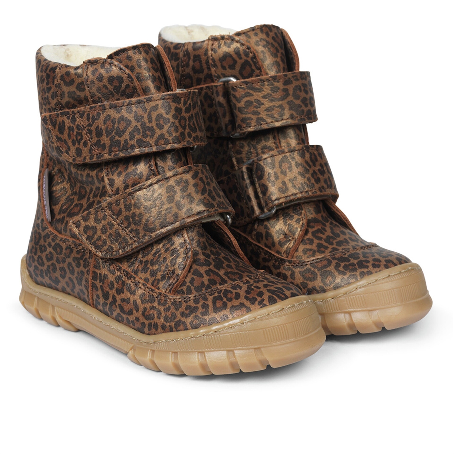 drikke Kategori Smuk Angulus TEX-støvle med velcrolukning - Brun leopard