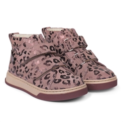 Angulus TEX-sneakers med justerbar velcrolukning - Rosa leo