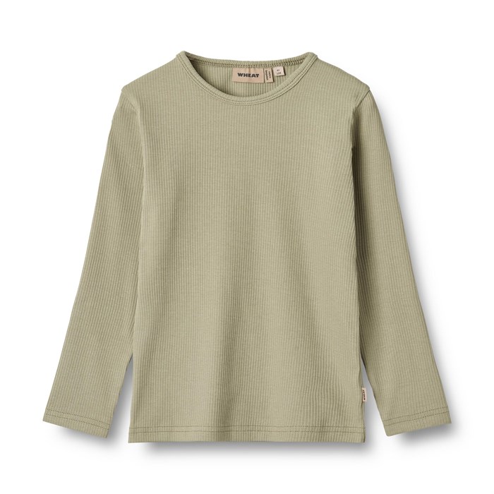 Wheat T-shirt Stig LS - Green tea