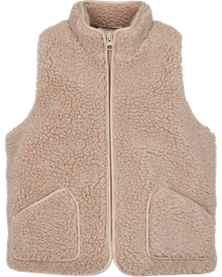 MarMar Joby Teddybear Fleece vest - Grey Sand