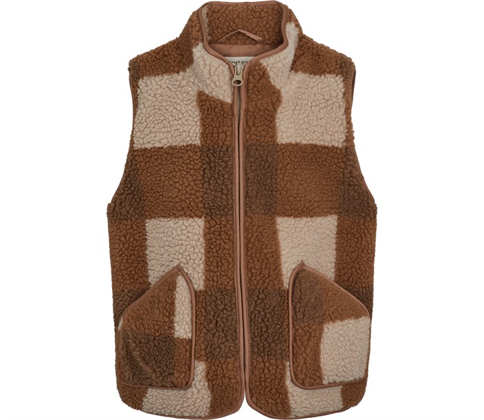 MarMar Teddy Joby fleece vest - Chunky Hazel Check