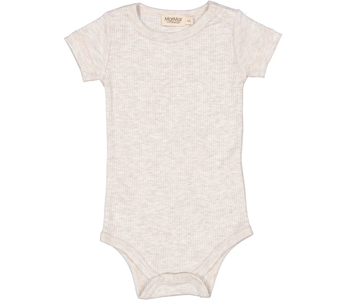 MarMar Plain Body SS - Modal melange - Beige melange