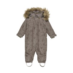 En Fant snowsuit w/fake fur - Chocolate Chip Bear