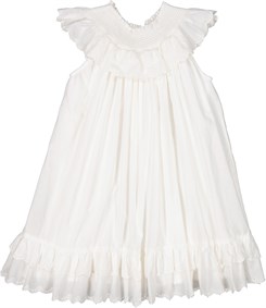 MarMar Druse Frill dress, Broderie Anglaise - Cloud