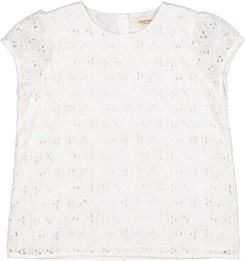 MarMar Tussa t-shirt, Broderie Anglaise - Cloud