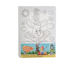 Påske mal-selv lærred inkl 3 farver & pensel - Påskehare