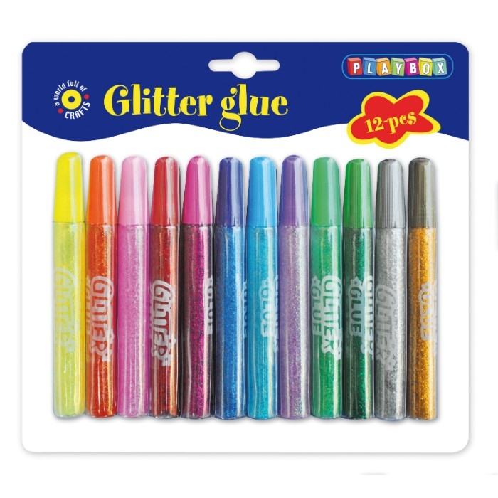 Playbox glitterglue - 12-pack - basis
