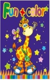 Fun+Color minifarvebog, 64 sider - Giraf