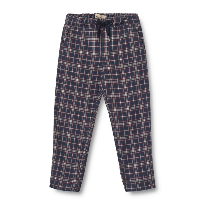 Wheat trousers Rufus lined - Navy check