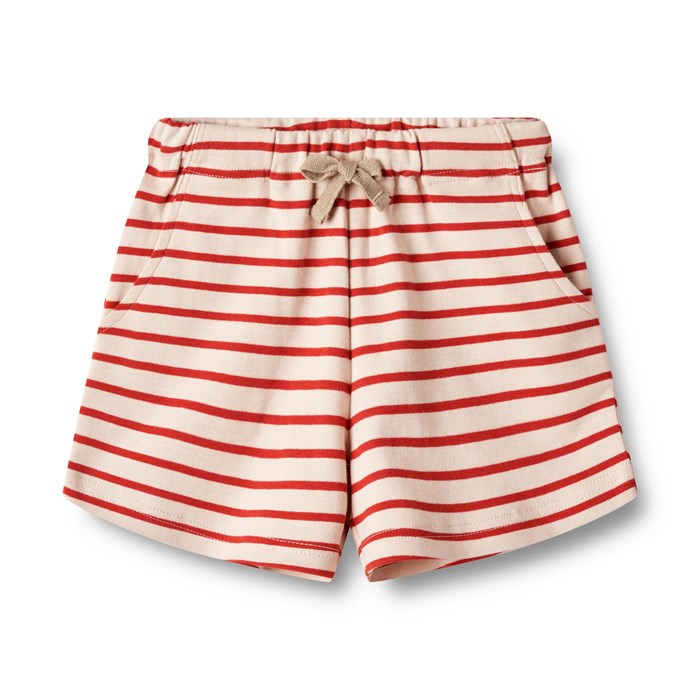 Wheat jersey shorts Kalle - Red stripe