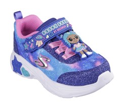 Skechers Girls Snuggle Sneaks - Skech Squad - Navy Sparkle Mesh