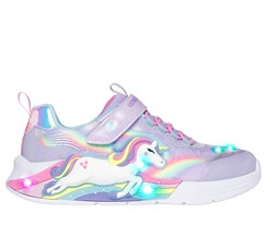 Skechers Girls Lighted Unicornm chaser - Lavender Multicolor (blinke sneakers)