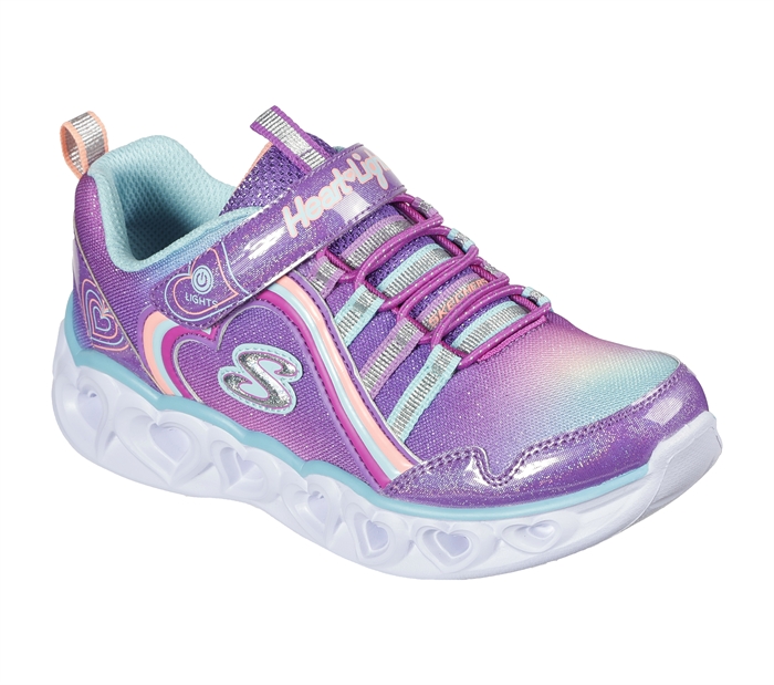 Skechers Girls Heart Lights - Rainbow Lux - Purple multicolour (blinke sneakers)
