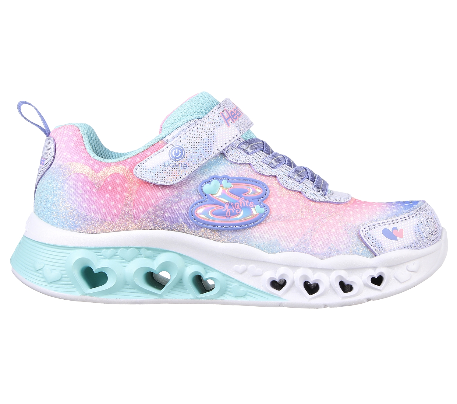 kontroversiel reform Luscious Skechers Girls Flutter Heart Lights - Simply Love - Lavender multicolour  (blinke sneakers)