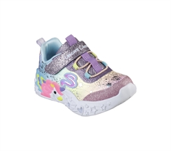 Skechers Girls unicorn Lights - Unicorn Charmer - Purple multicolour (blinke sneakers)