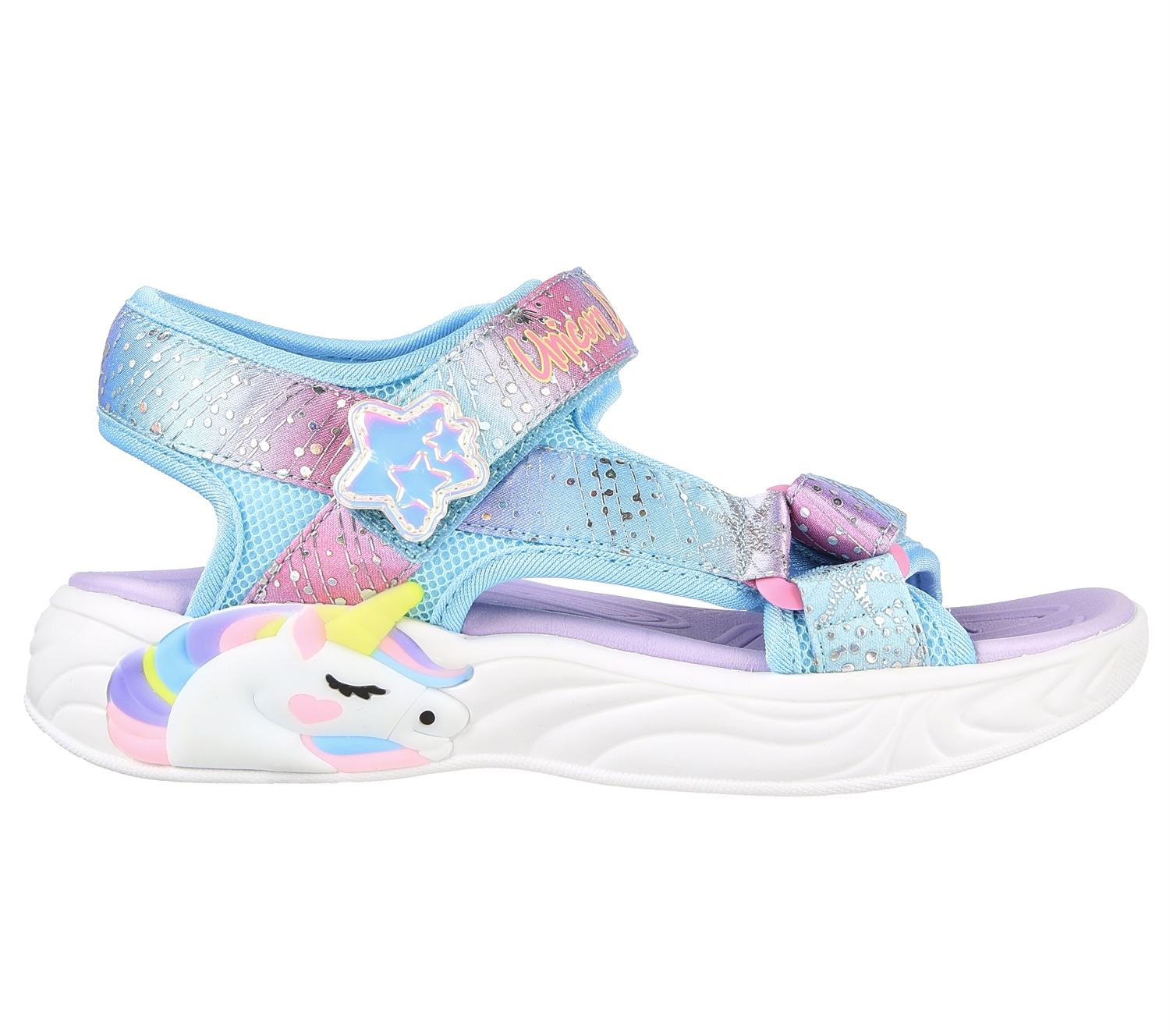 newness afslappet boom Skechers Girls unicorn Dreams sandal Lights - Unicorn Charmer - Purple  multicolour (blinke sandal)