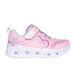 Skechers Girls Lighted Hearts - Light pink Multicolor (blinke sneakers)