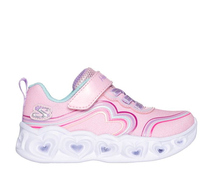 Skechers Girls Lighted Hearts - Light pink Multicolor (blinke sneakers)