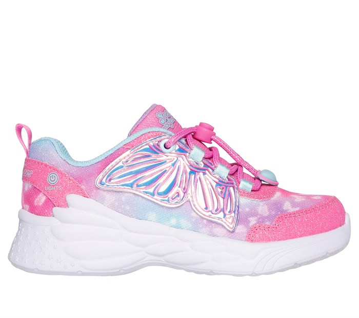 Skechers Girls Dream Racer Wing Brites - Pink (blinke sneakers)