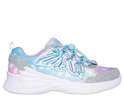 Skechers Girls Dream Racer Wing Brites - Silver (blinke sneakers)