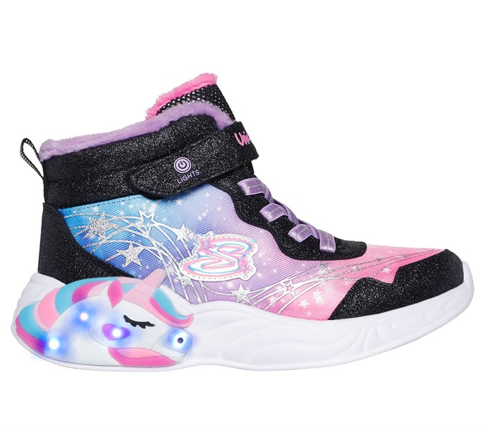 Skechers - S Lights: Unicorn Dreams - Magical Dreamer -  Black multicolor (blinke støvle)