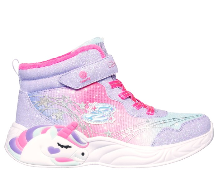 Skechers - S Lights: Unicorn Dreams - Magical Dreamer -  Lavender multicolor (blinke støvle)