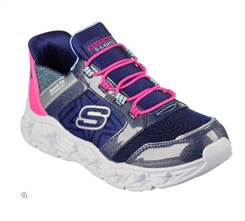 Skechers Girls Galaxy Lights - Slip-Ins - Navy Multicolor (blinke sneakers)