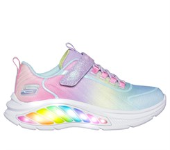 Skechers Girls Rainbow Cruisers - Lavender Multicolor (blinke sneakers)